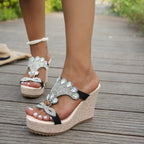 Damen Wedge-Sandalen mit funkelndem Verzierungsdesign R&B