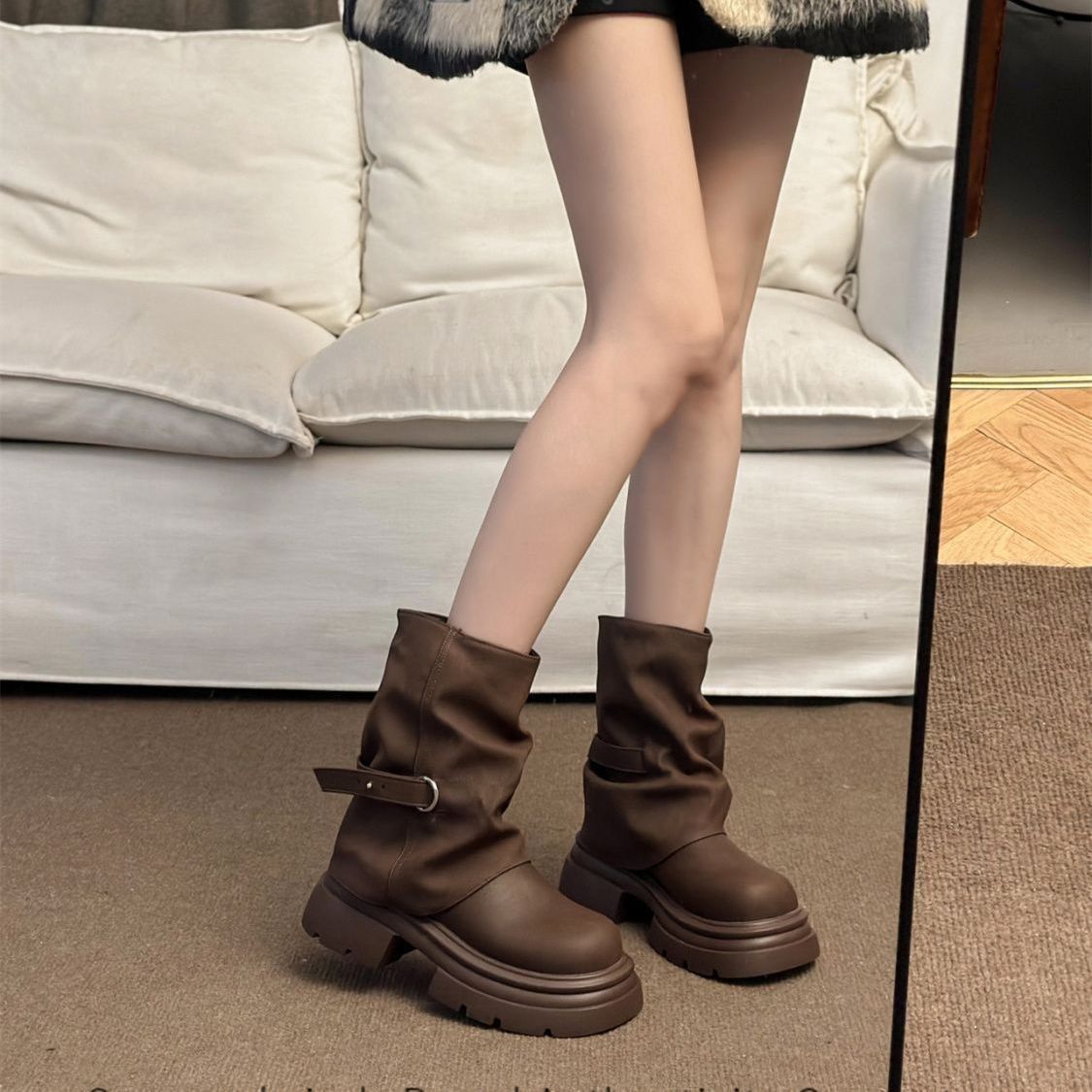 Damen Winterstiefel mit modischem Design und robuster Sohle R&B