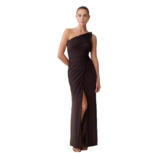 Damen Elegantes Wickelkleid mit asymmetrischem Schnitt R&B