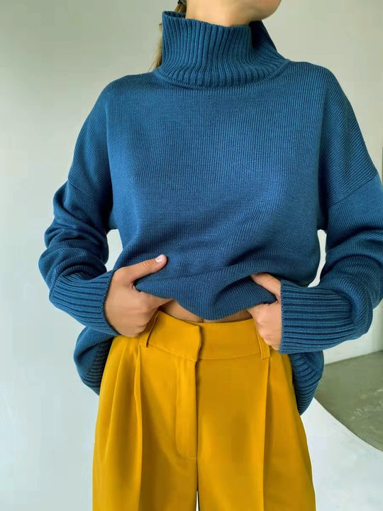 Damen modischer Rollkragenpullover R&B