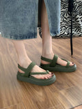 Damen komfortable Sandalen mit doppellagigem Riemendesign und rutschfester Sohle R&B