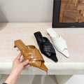 Damen elegante Mules mit geschwungenem Riemendetail R&B