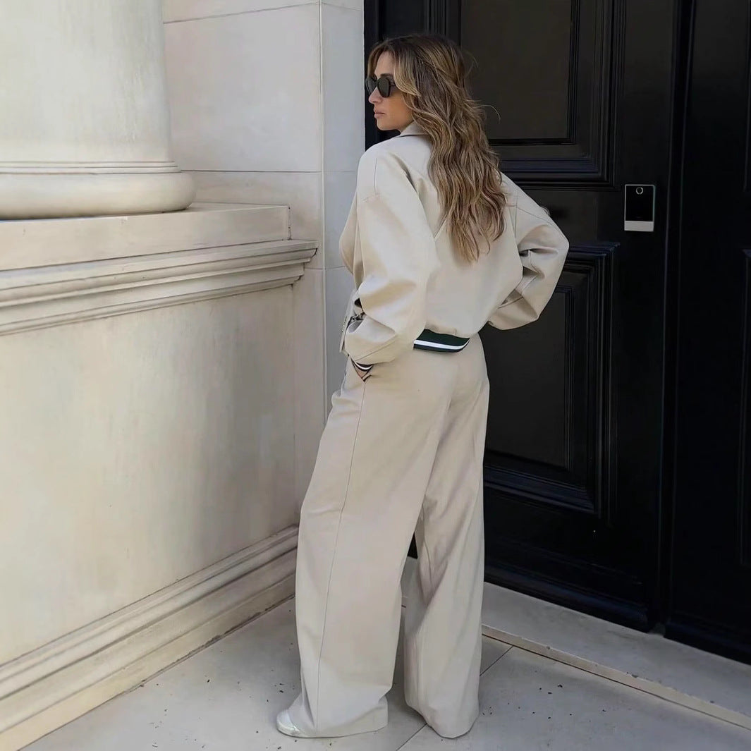 Damen Sportliche Jacke im modernen Oversized-Schnitt mit Stehkragen und Reißverschluss R&B