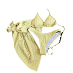 Damen Bikini-Set mit leicht glänzendem Design und verspieltem Wickelrock R&B