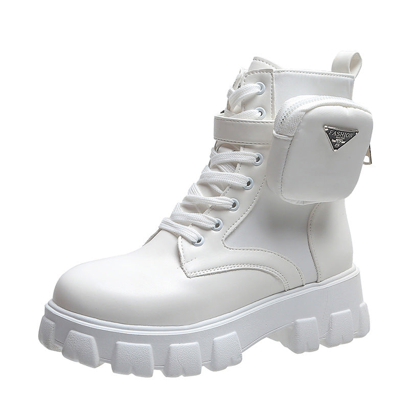 Damen Chunky Boots mit praktischem Seitentaschen-Design R&B