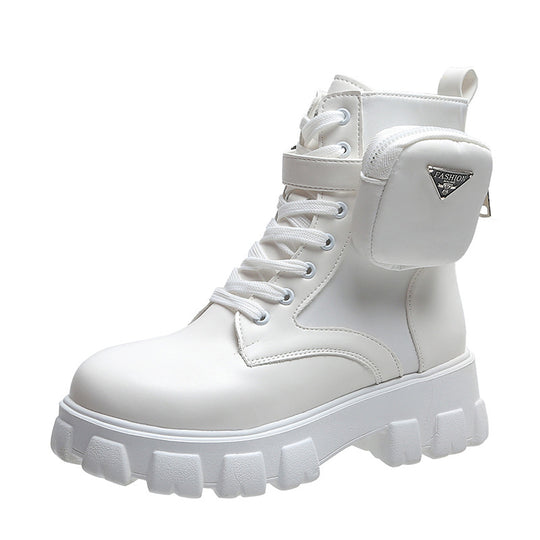 Damen Chunky Boots mit praktischem Seitentaschen-Design R&B