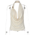 Damen Drapiertes Top mit elegantem Ausschnitt R&B