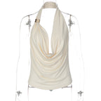 Damen Drapiertes Top mit elegantem Ausschnitt R&B