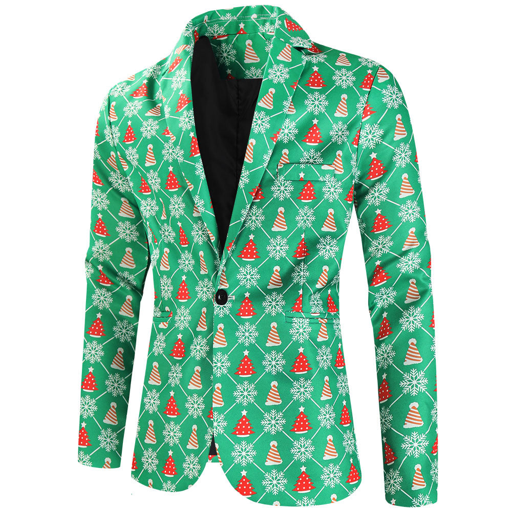 Herren festliches Anzugset mit kreativem Weihnachtsdesign