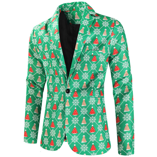 Herren festliches Anzugset mit kreativem Weihnachtsdesign R&B