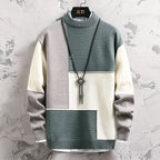 Herren hochwertiger Rollkragenpullover mit modernem geometrischem Design R&B
