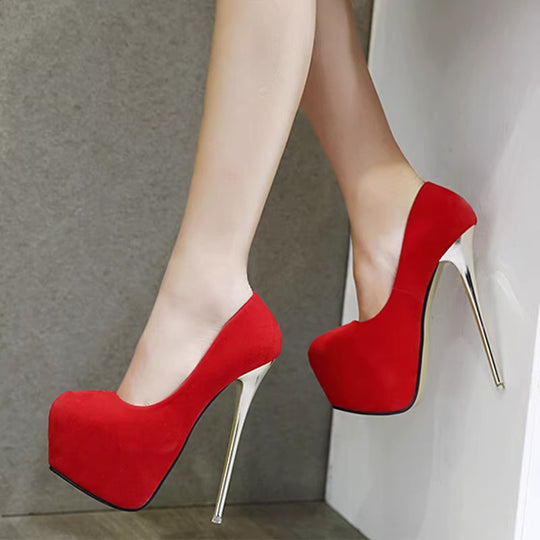 Damen elegante High Heel Schuhe mit hohem Plateau R&B