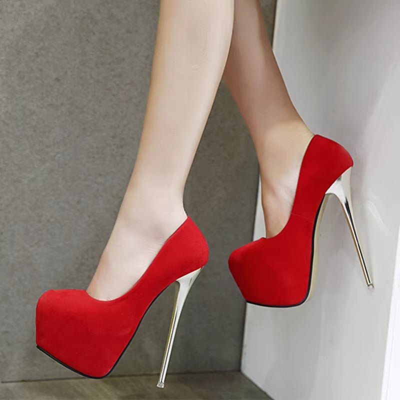 Damen elegante High Heel Schuhe mit hohem Plateau R&B