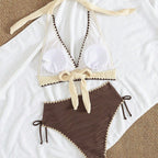 Damen Hochtailliertes Bikini-Set mit Rüschendetails R&B