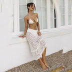 Damen Spitzen Badeanzug Cover-Up R&B