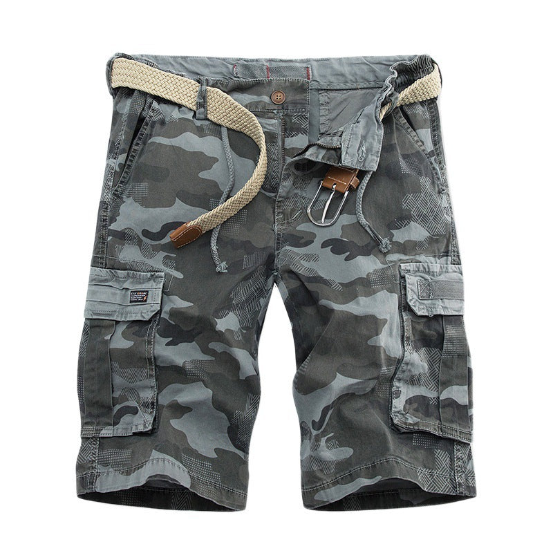 Herren Cargo-Shorts mit mehreren praktischen Taschen und verstellbarem Kordelzug R&B