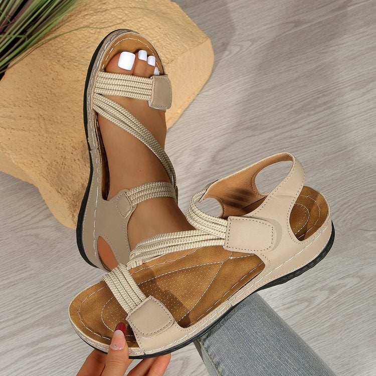 Damen Komfortable und elegante Sandalen mit verstellbarem Riemendesign R&B
