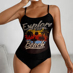 Damen Sportliches Tankini-Set mit trendigem Druck R&B