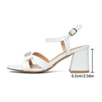 Damen Elegante Sandalen mit Schmuckelementen und komfortablem Blockabsatz R&B