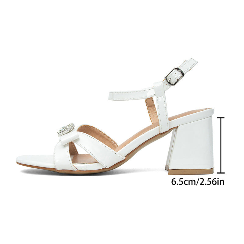 Damen Elegante Sandalen mit Schmuckelementen und komfortablem Blockabsatz R&B