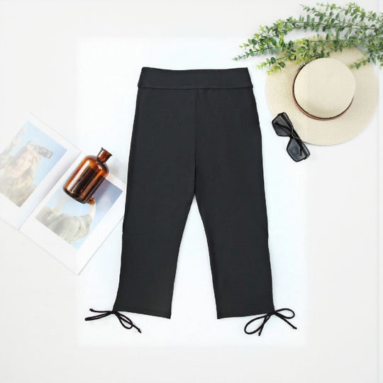 Damen Sweatpants mit dekorativen Bindebändern R&B