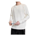 Herren Strickpullover mit umschaltbarem Kragen und hochwertiger Textur R&B