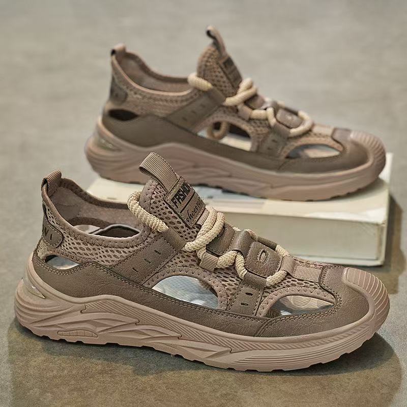 Damen Sportliche Sandalen Sneakers mit atmungsaktiven Mesh-Einsätzen R&B