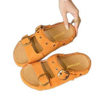Damen bequeme Clogs mit verstellbarem Schnallenverschluss und weichem Innenfutter R&B