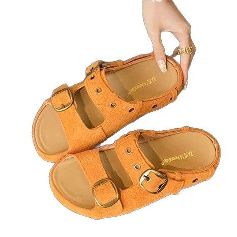 Damen bequeme Clogs mit verstellbarem Schnallenverschluss und weichem Innenfutter R&B
