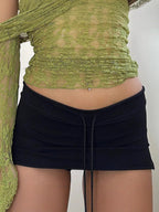 Damen Minirock mit verstellbarem Bund und figurbetontem Schnitt R&B