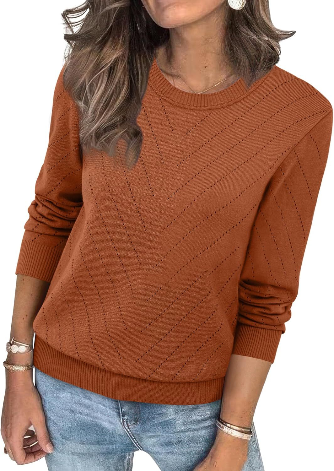 Damen eleganter gestreifter Pullover R&B