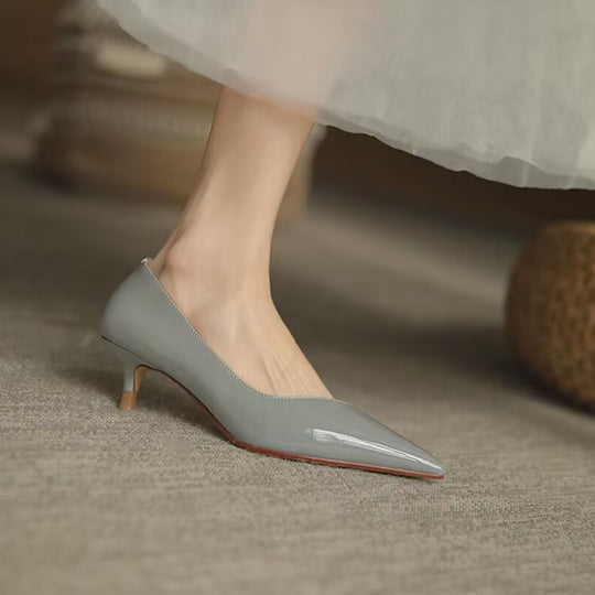 Damen elegante Slingback-Pumps mit spitzem Zehenbereich R&B
