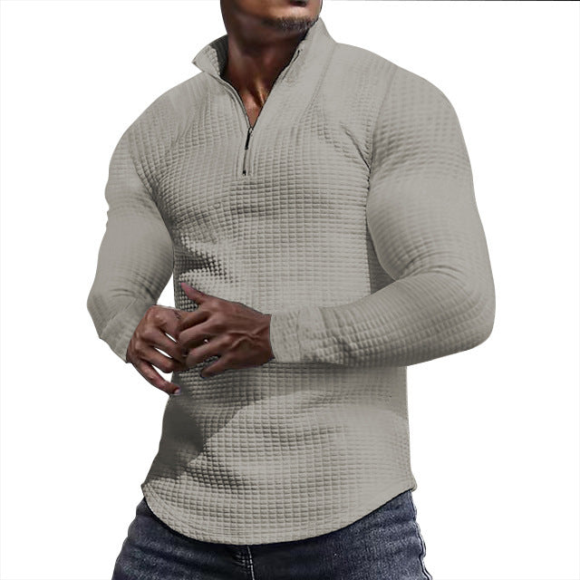 Herren Sportliches Langarmshirt mit strukturierter Oberfläche R&B