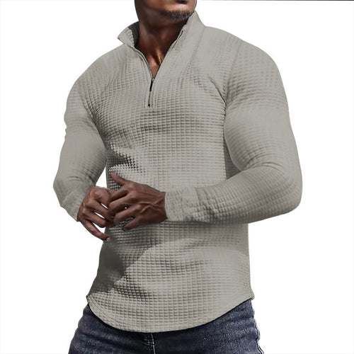 Herren Sportliches Langarmshirt mit strukturierter Oberfläche R&B