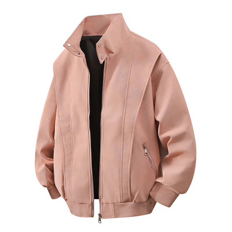 Damen Designer Übergangsjacke mit hohem Kragen und praktischen Reißverschlusstaschen R&B