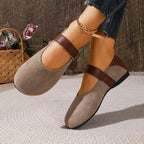 Damen Komfortable Ballerinas mit elastischem Riemen R&B