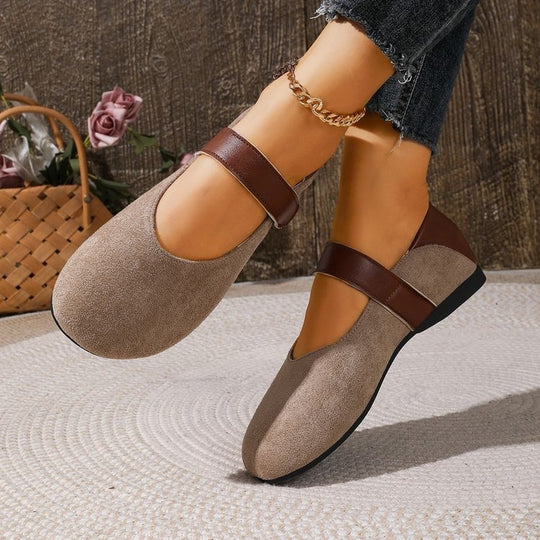 Damen Komfortable Ballerinas mit elastischem Riemen R&B