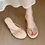 Damen Modische Zehentrenner-Sandalen mit funkelndem Riemendesign und anatomischer Passform R&B