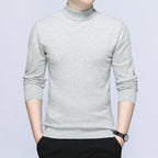 Herren stilvoller Rollkragenpullover aus weichem Baumwollmix R&B