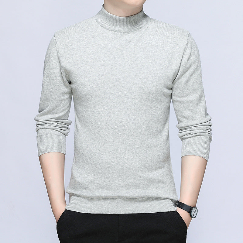 Herren stilvoller Rollkragenpullover aus weichem Baumwollmix R&B