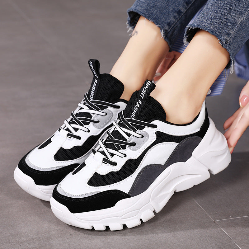 Damen Sportliche Chunky Sneakers mit atmungsaktiver Mesh-Oberfläche und dämpfender Sohle