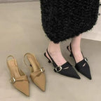 Damen Slingback High Heels mit eleganter Schnalle R&B