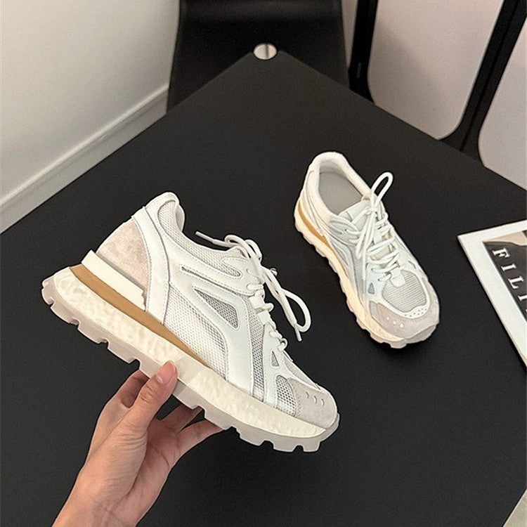 Damen sportive Sneaker mit atmungsaktiver Mesh-Oberfläche und dämpfender Sohle R&B