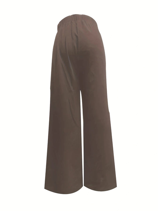 Damen Weite Sommerhose mit elastischem Bund und lockerer Passform R&B
