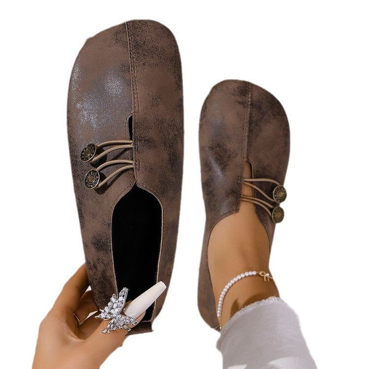 Damen elegante Mokassins mit modischem Schnürdetail R&B