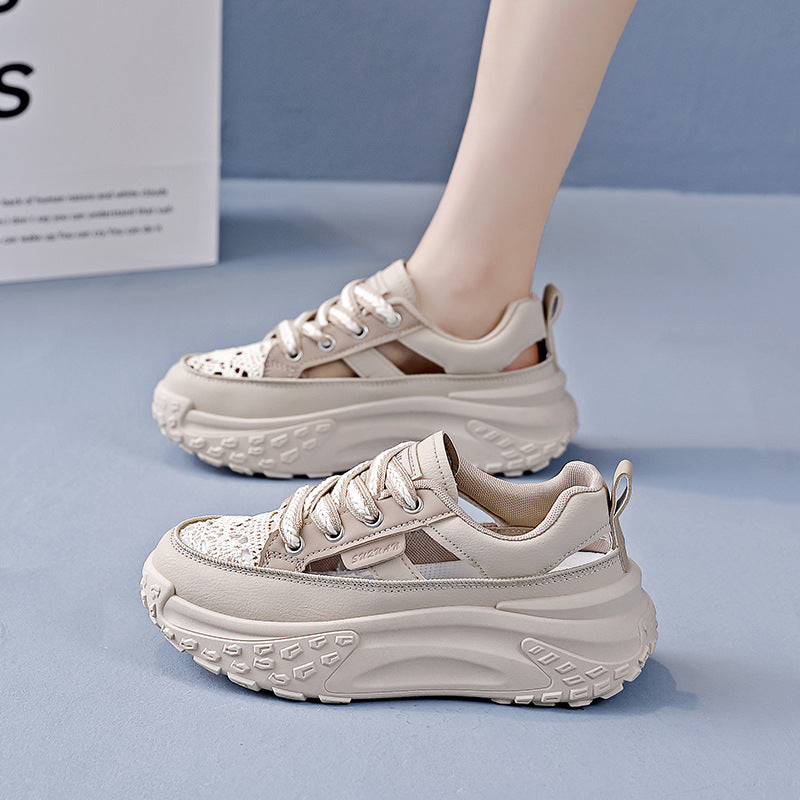 Damen Chunky Sneakers mit luftdurchlässigem Netz-Obermaterial und dämpfender Sohle R&B