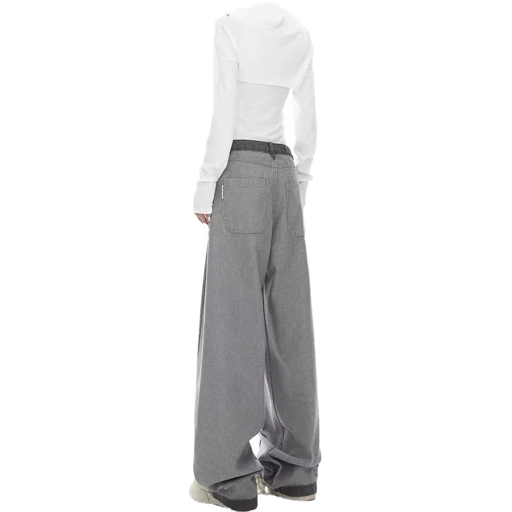 Damen Weite Jeans mit modernem Schnitt und elastischem Bund R&B