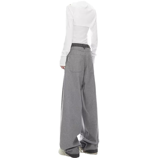 Damen Weite Jeans mit modernem Schnitt und elastischem Bund R&B