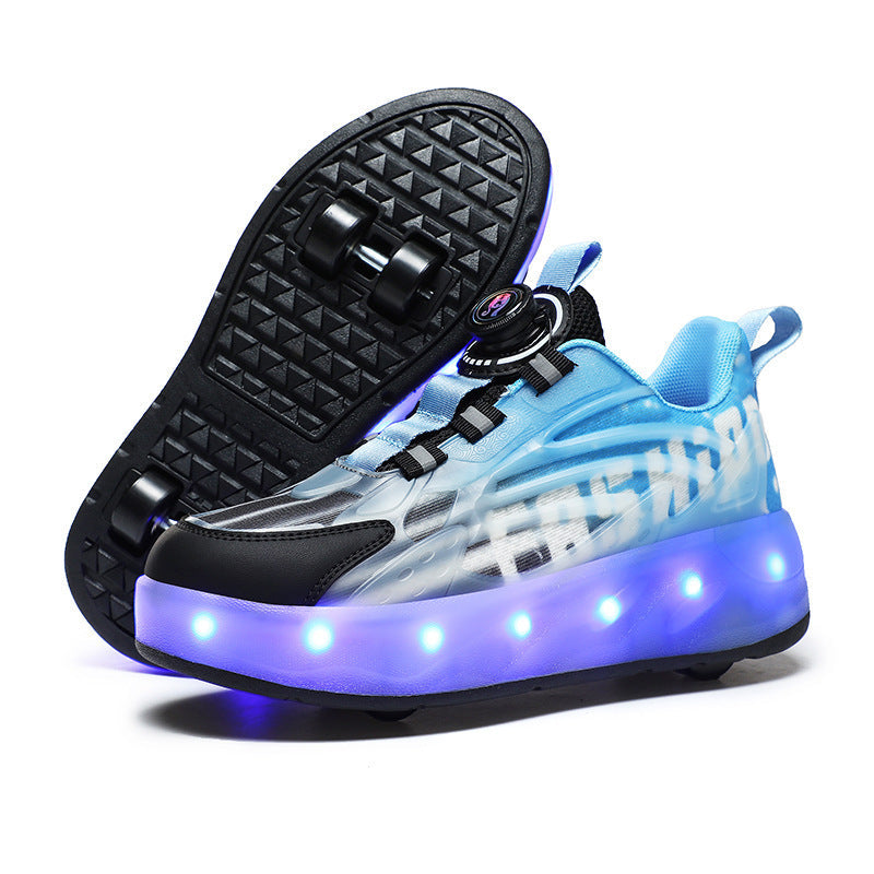 Damen LED Leuchtschuhe mit Rollerskate-Funktion und atmungsaktivem Obermaterial