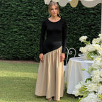 Damen Kleid mit asymmetrischem Design und Raffung R&B